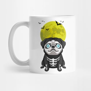 Pug's Haunting Howl: Halloween Moonlit Delight Mug